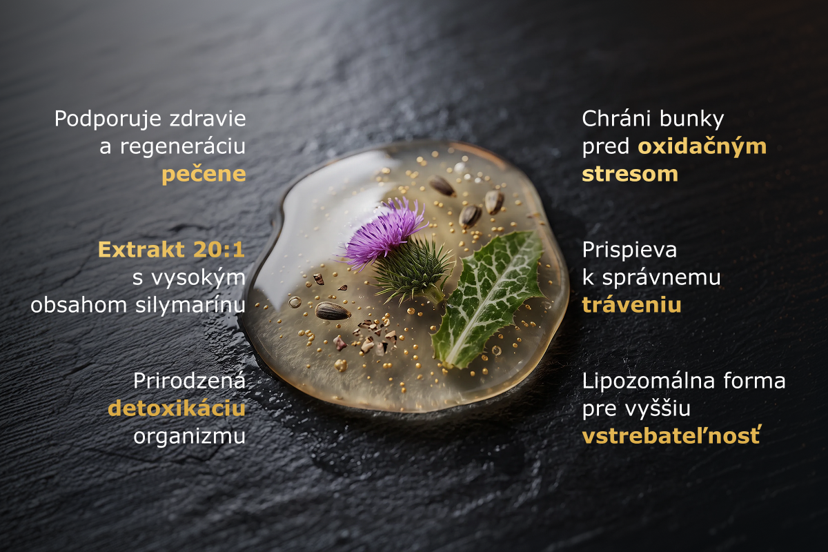 Lipozomálny Pestrec mariánsky extrakt zo semien - 200 ml - Herbatica